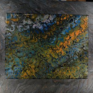 Acrylic Pour Painting 11x14 Clear coated